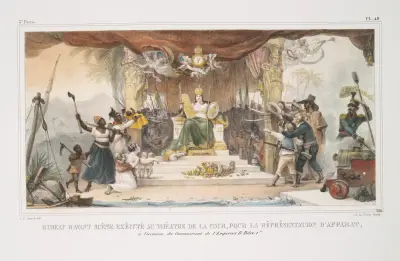 Förschensridå utförd på Hovteatern för en praktföreställning av Jean Baptiste Debret