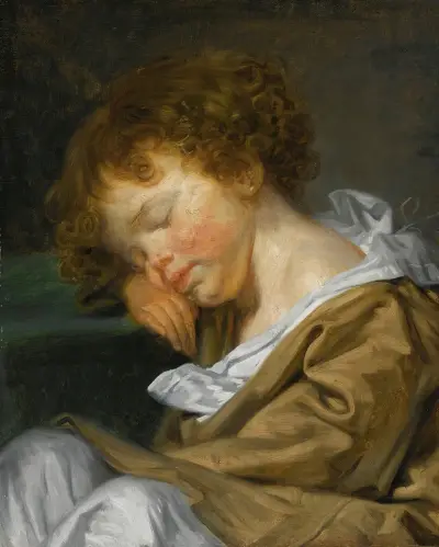 En sovande pojke på ett bord av Jean-Baptiste Greuze