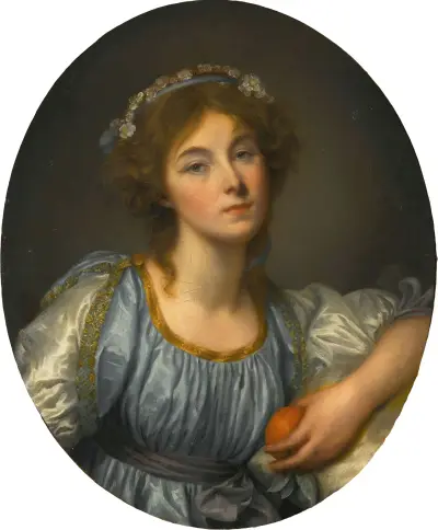 Ung flicka med apelsin av Jean-Baptiste Greuze