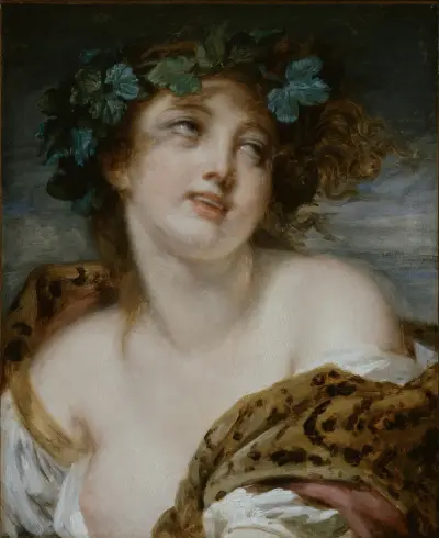Bacchante (Probably 1780s) av Jean-Baptiste Greuze
