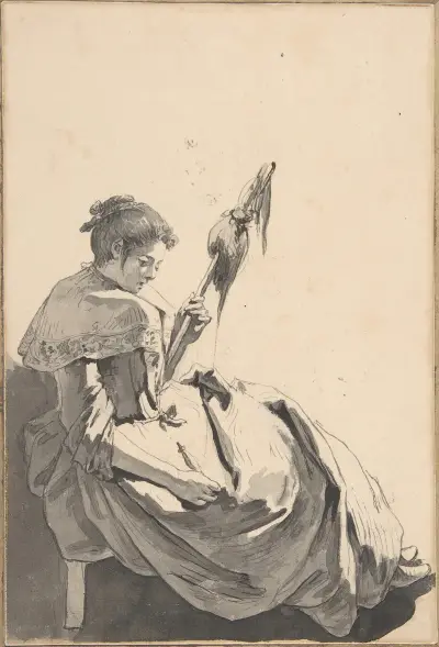 Bolognesisk bondflicka med slända av Jean-Baptiste Greuze