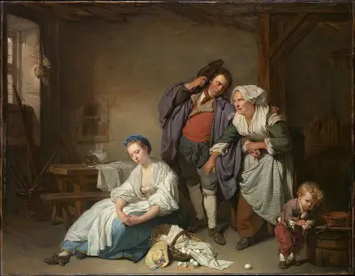 Krossade ägg av Jean-Baptiste Greuze