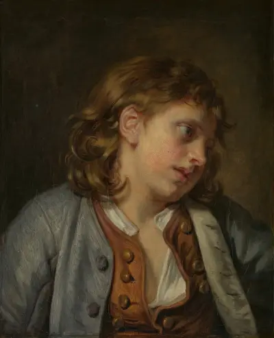 Huvud av en ung pojke av Jean-Baptiste Greuze