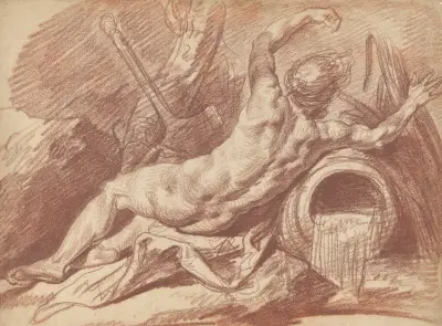 Liggande flodgud av Jean-Baptiste Greuze