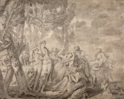 Bondens sons första veteskörd av Jean-Baptiste Greuze