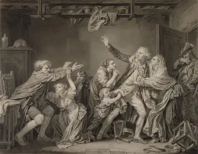 Faderns förbannelse; Den otacksamme sonen av Jean-Baptiste Greuze