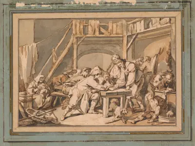 Spelet morra av Jean-Baptiste Greuze