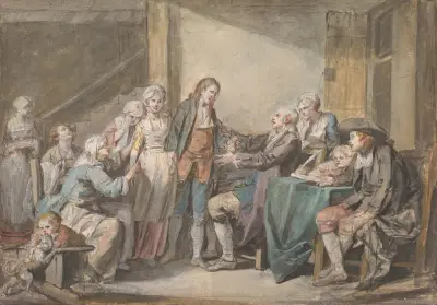 Äktenskapskontraktet av Jean-Baptiste Greuze