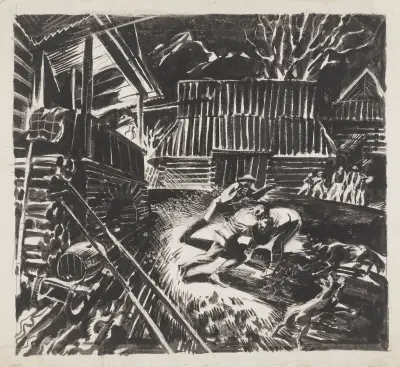 Zagroda góralska av Edmund Bartłomiejczyk