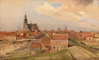Utsikt över Maassluis av Johan Barthold Jongkind