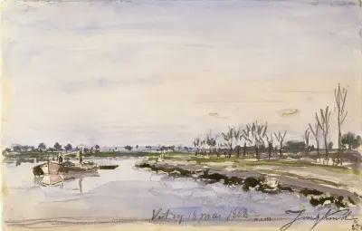 Flodstränder av Johan Barthold Jongkind