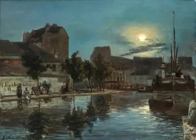 Canal Saint-Martin av Johan Barthold Jongkind