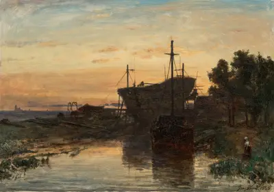 Skeppsvarv av Johan Barthold Jongkind