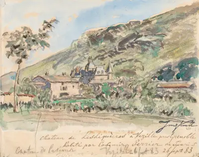 Slottet Lesdiguières i Vizille av Johan Barthold Jongkind