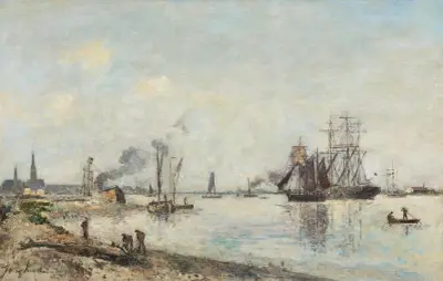 Hamninloppet i Antwerpen av Johan Barthold Jongkind