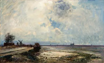 Nederländskt landskap av Johan Barthold Jongkind