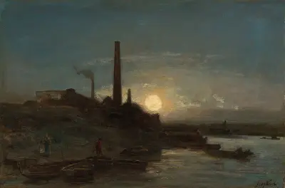 Månsken av Johan Barthold Jongkind