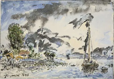 Fiskebåt av Johan Barthold Jongkind