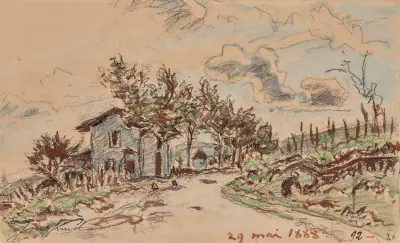 By nära La Côte-Saint-André av Johan Barthold Jongkind