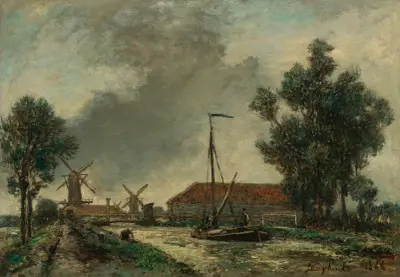 Bron, Holland av Johan Barthold Jongkind