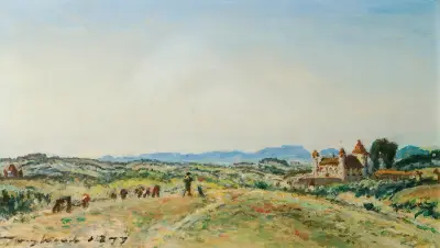 Slottet i Virieu-sur-Bourbre, Isère av Johan Barthold Jongkind