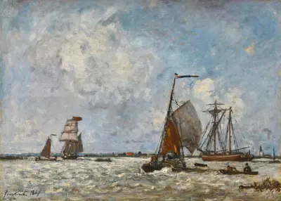 L’Estuaire, Belgique av Johan Barthold Jongkind