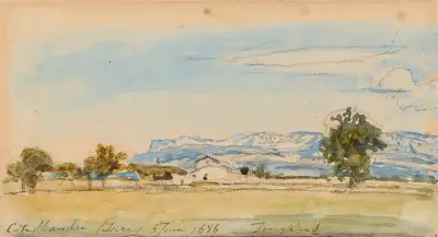 Landskap vid Côte Saint-André av Johan Barthold Jongkind