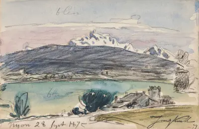Landskap från Nyon av Johan Barthold Jongkind