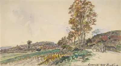 Väg nära La Côte-Saint-André av Johan Barthold Jongkind