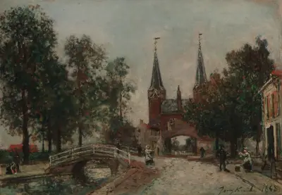 Scen vid Delft av Johan Barthold Jongkind