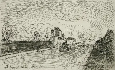 Utgång från Maison Cochin av Johan Barthold Jongkind