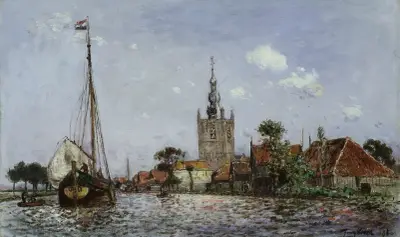 Kyrkan i Overschie av Johan Barthold Jongkind