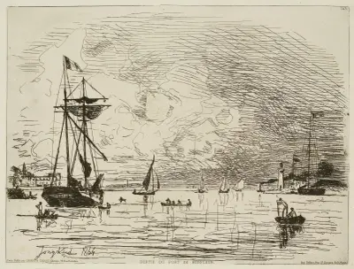 Hamninloppet i Honfleur av Johan Barthold Jongkind