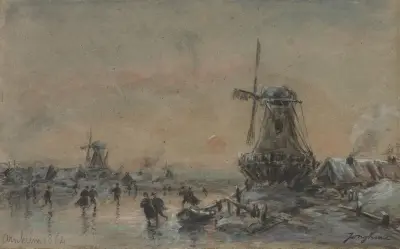Vy över Arnheim av Johan Barthold Jongkind