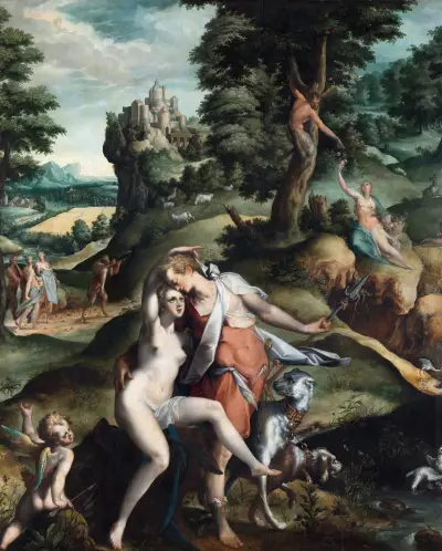 Venus and Adonis av Bartholomaeus Spranger
