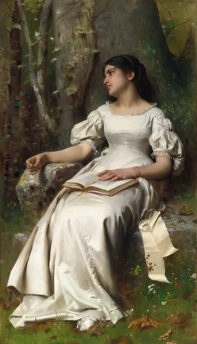 Meditation – nr 1 av Léon-Jean-Basile Perrault