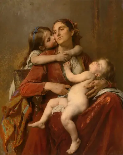 Mother’s Happiness av Léon-Jean-Basile Perrault