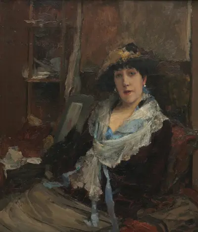 Marie Samary of the Odéon Theater av Jules Bastien-Lepage