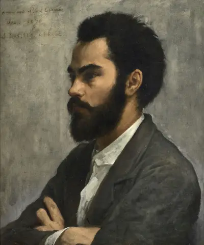 Portrait du peintre émailleur Alfred Garnier av Jules Bastien-Lepage