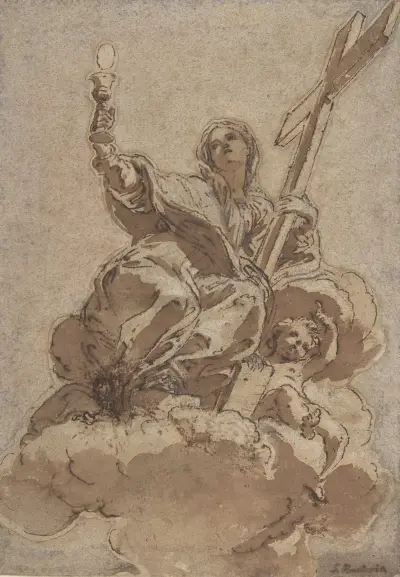 Allegorical Figure of Faith av Giovanni Battista Gaulli
