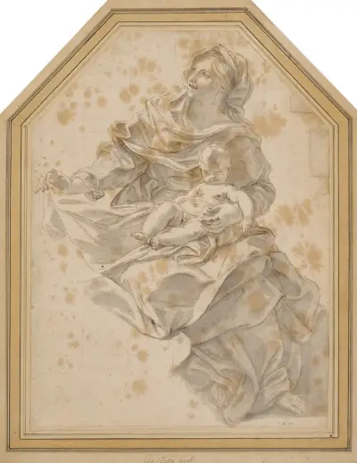 Study for The Birth of St. John the Baptist av Giovanni Battista Gaulli