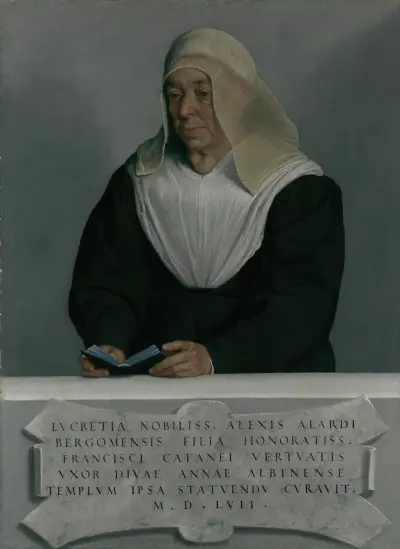 Lucrezia Agliardi Vertova (1490–1558) av Giovanni Battista Moroni