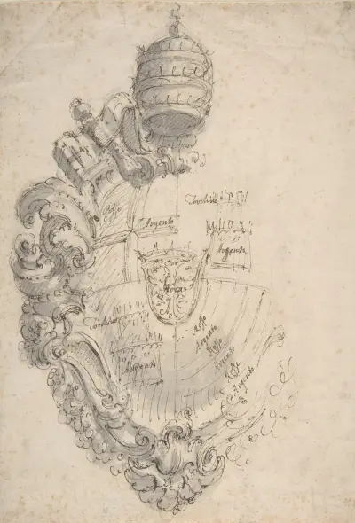 Coat of Arms of Clement XIII (Rezzonico), Giovanni Battista Piranesi