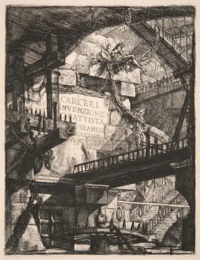 Imaginary Prisons of G. Battista Piranesi, Venetian Architect; title page av Giovanni Battista Piranesi