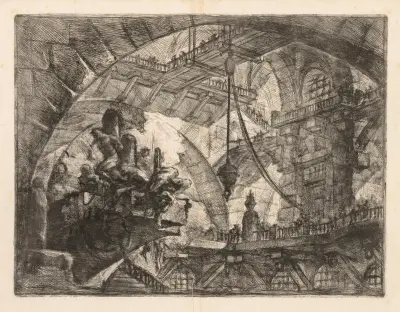 Prisoners on a Projecting Platform av Giovanni Battista Piranesi