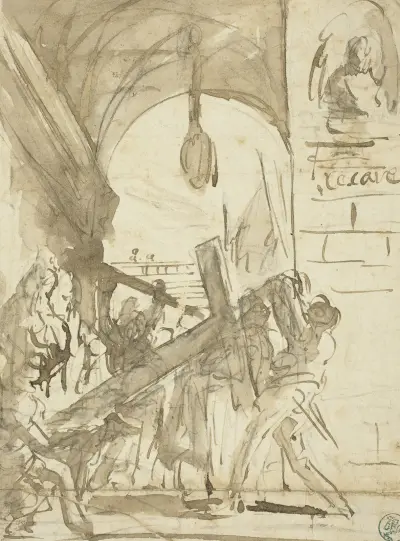 The Carrying of the Cross av Giovanni Battista Piranesi