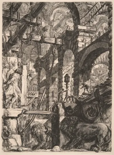 The Lion Bas-Reliefs av Giovanni Battista Piranesi