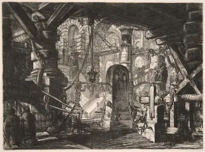 The Pier with Chains av Giovanni Battista Piranesi