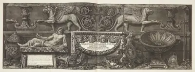 Vasi, candelabri, cippi, sarcophagi , titelblad til serien første bind, Giovanni Battista Piranesi