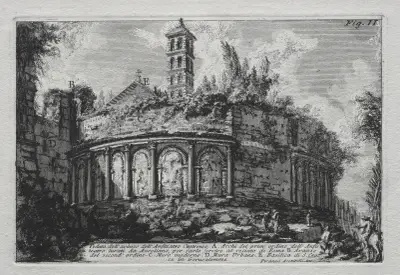 Veduta dell’avanzo dell’Anfiteatro Castranse av Giovanni Battista Piranesi